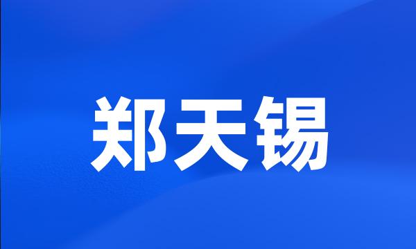 郑天锡
