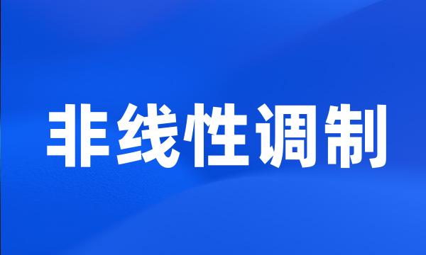 非线性调制