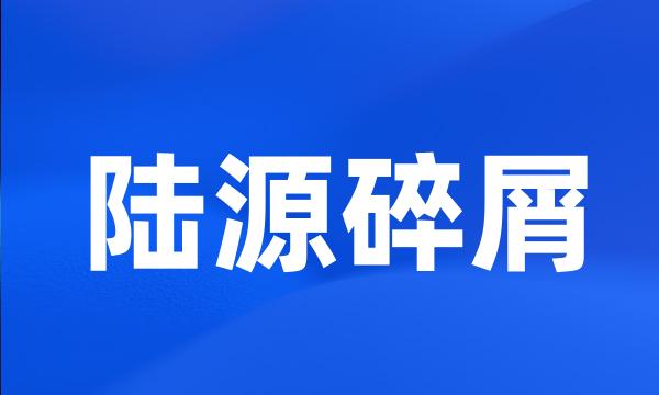 陆源碎屑