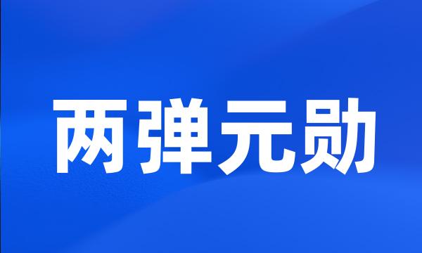 两弹元勋