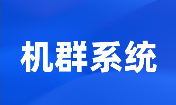 机群系统