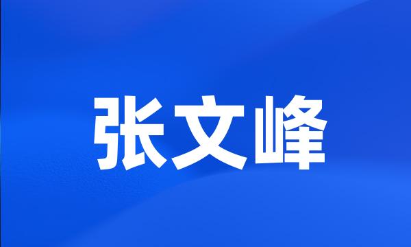 张文峰