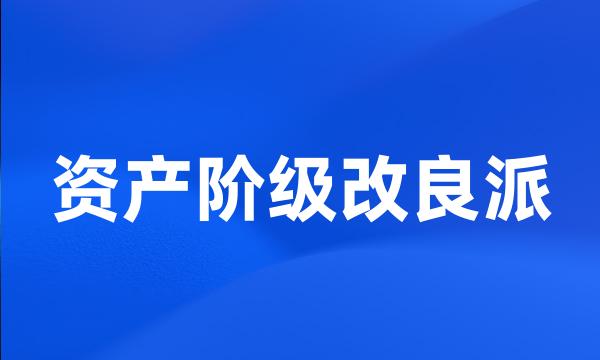 资产阶级改良派