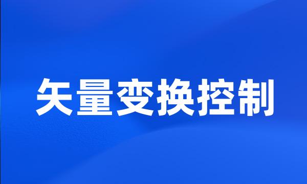 矢量变换控制