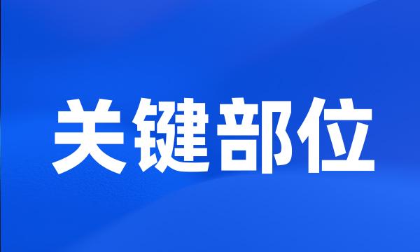 关键部位