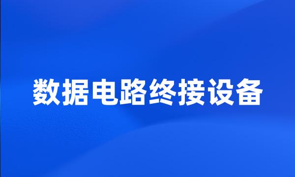 数据电路终接设备