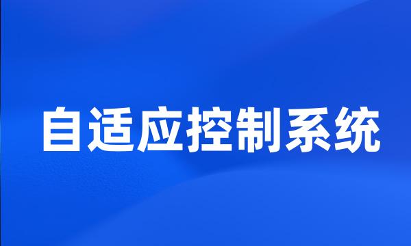 自适应控制系统