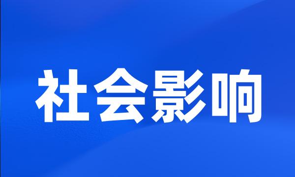 社会影响