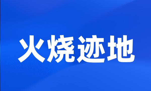 火烧迹地