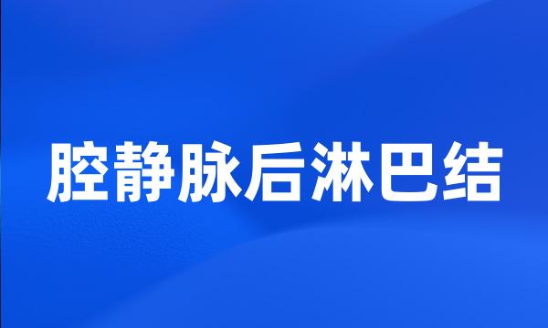 腔静脉后淋巴结