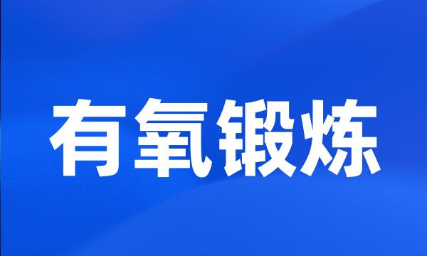 有氧锻炼