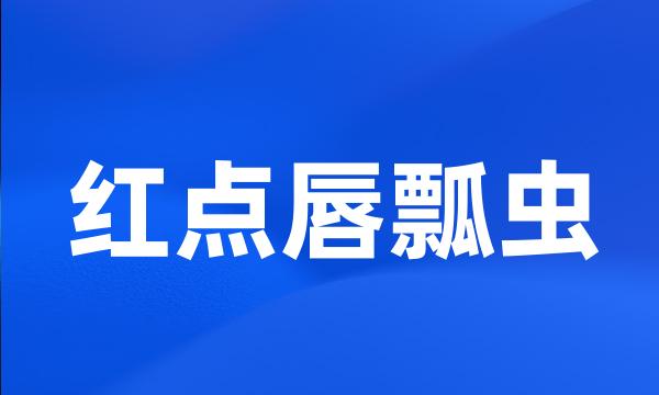 红点唇瓢虫