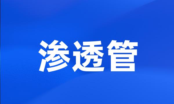 渗透管