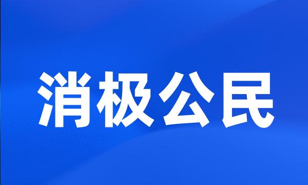 消极公民