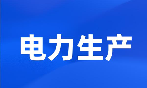 电力生产