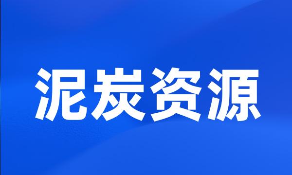 泥炭资源