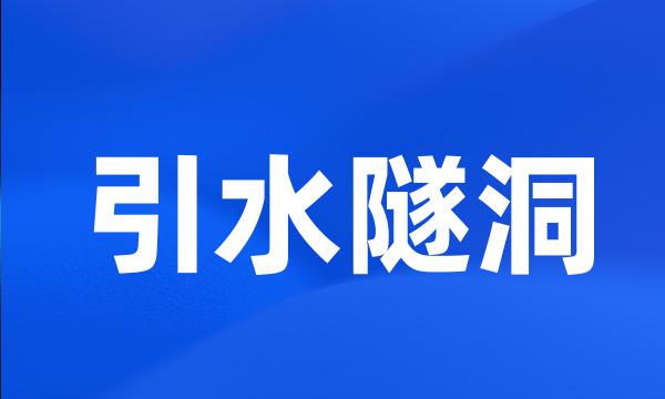 引水隧洞