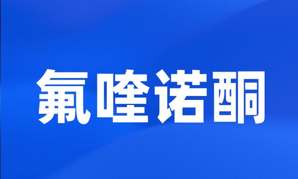 氟喹诺酮