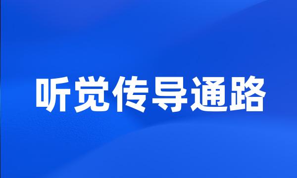 听觉传导通路