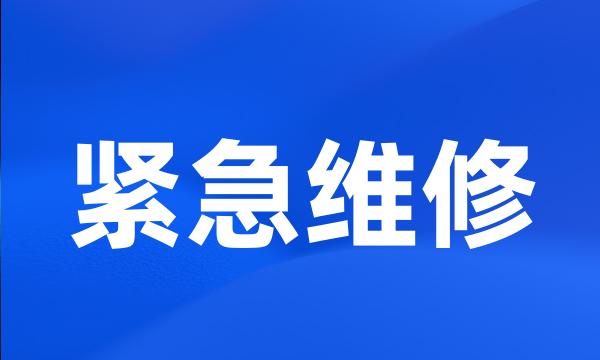 紧急维修