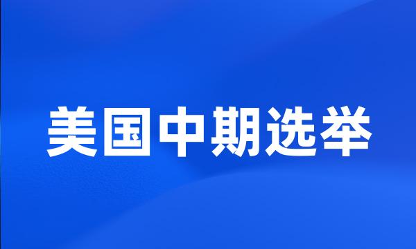 美国中期选举