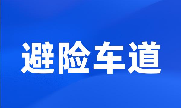 避险车道