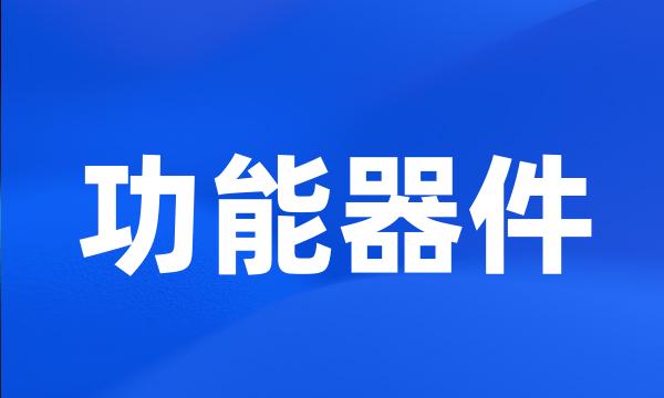 功能器件