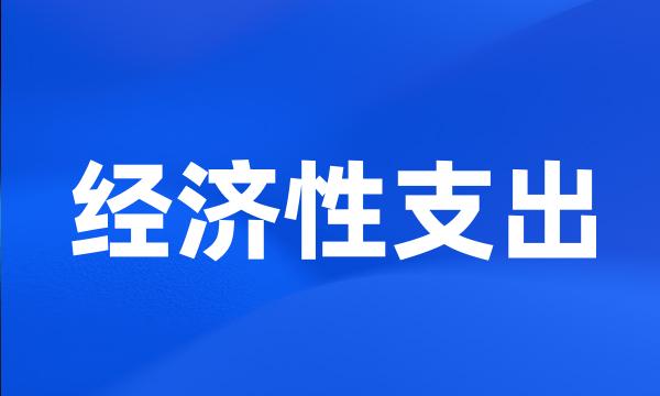 经济性支出