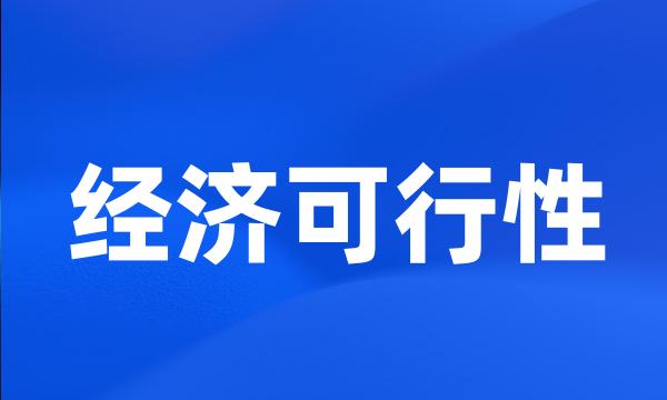 经济可行性