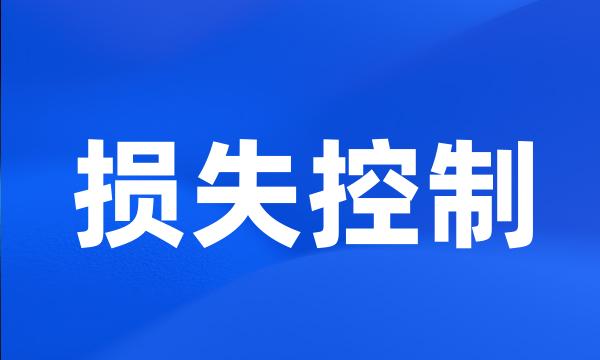 损失控制