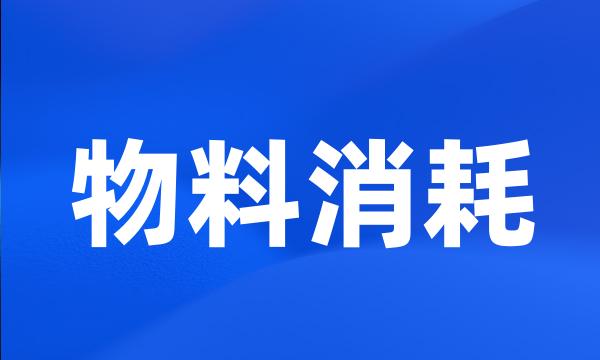 物料消耗