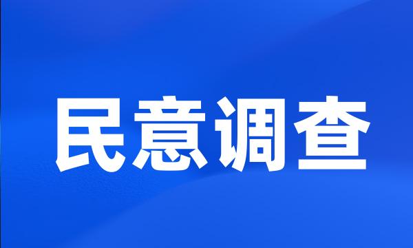 民意调查