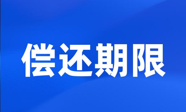 偿还期限