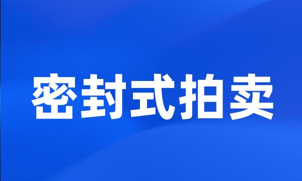 密封式拍卖