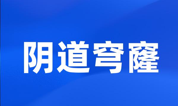 阴道穹窿