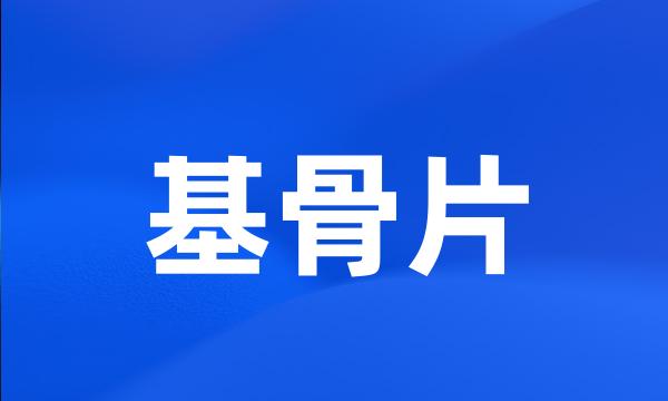 基骨片
