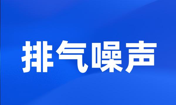 排气噪声