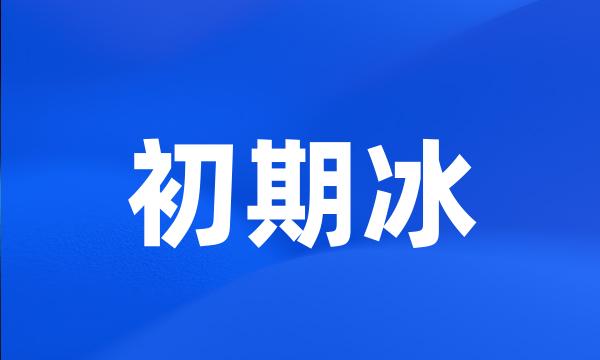 初期冰