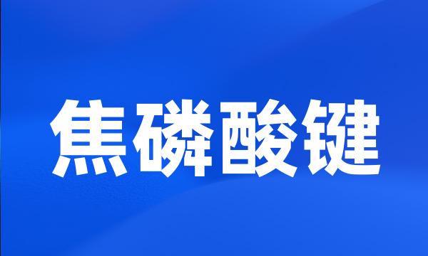 焦磷酸键