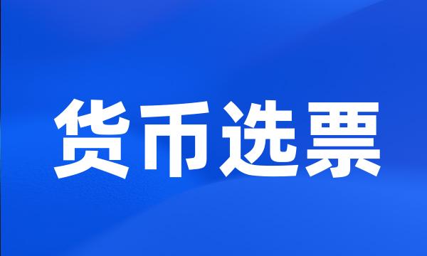 货币选票