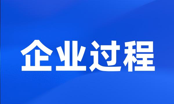 企业过程
