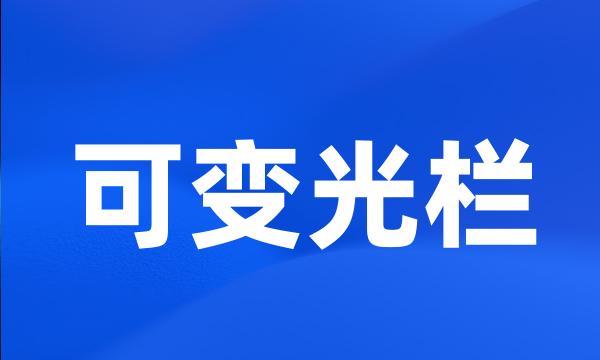 可变光栏