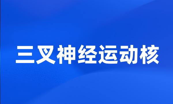 三叉神经运动核