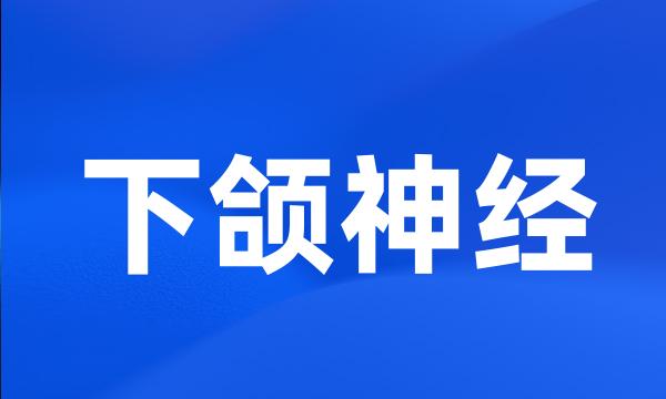 下颌神经
