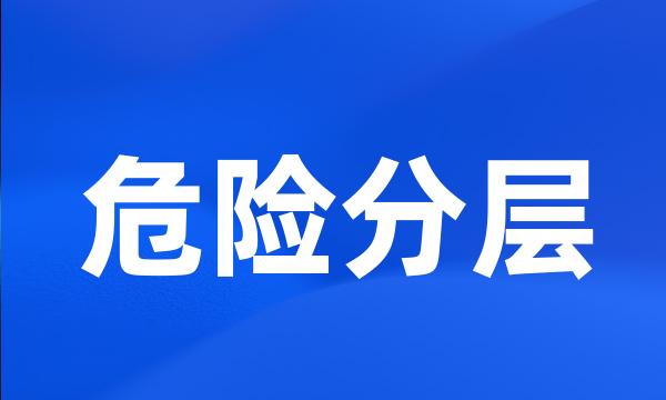 危险分层