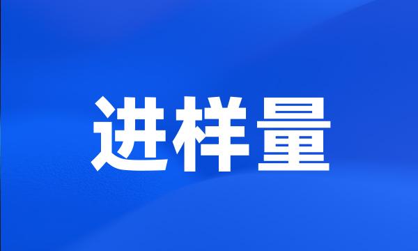 进样量