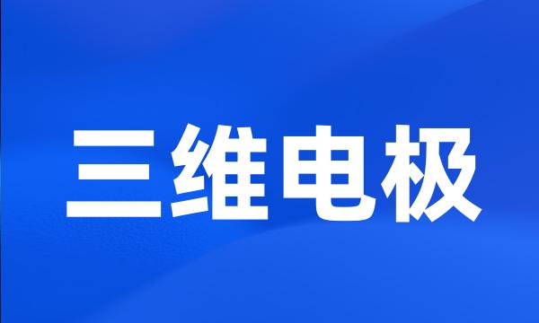三维电极