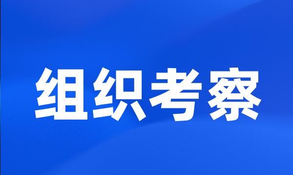 组织考察