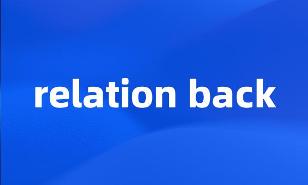 relation back