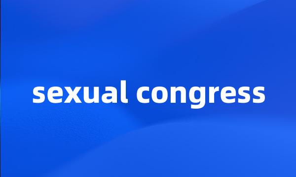 sexual congress